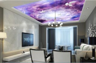 3d-room-wallpaper-custom-mural-non-woven-wall-sticker-3-d-The-sky-flying-pigeon-ceiling